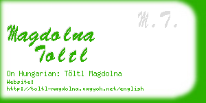 magdolna toltl business card