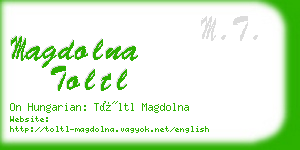 magdolna toltl business card